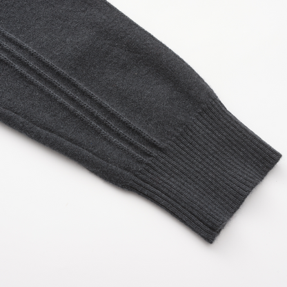 Kradir | 100% Cashmere Ribbed Half Zip