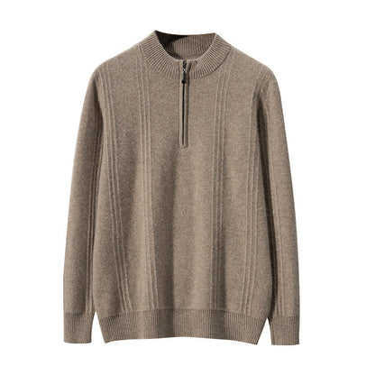 Kradir | 100% Cashmere Ribbed Half Zip